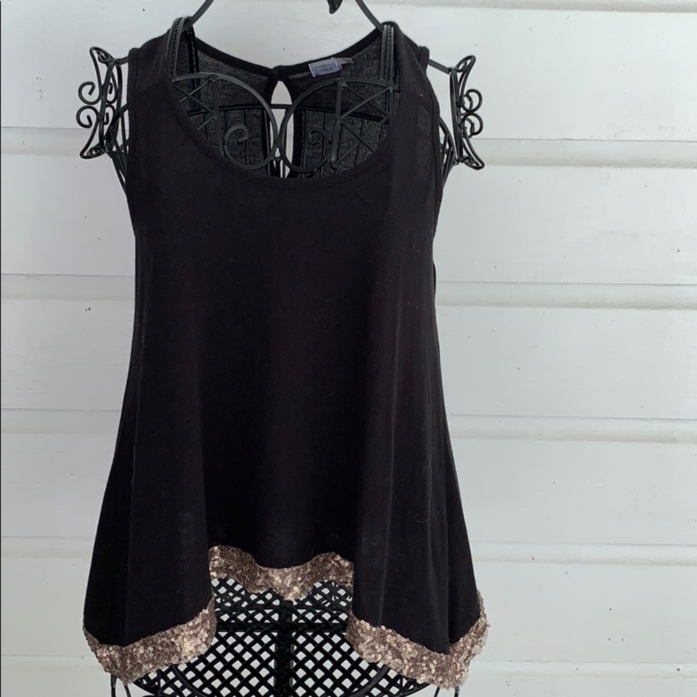 Black and gold tank top